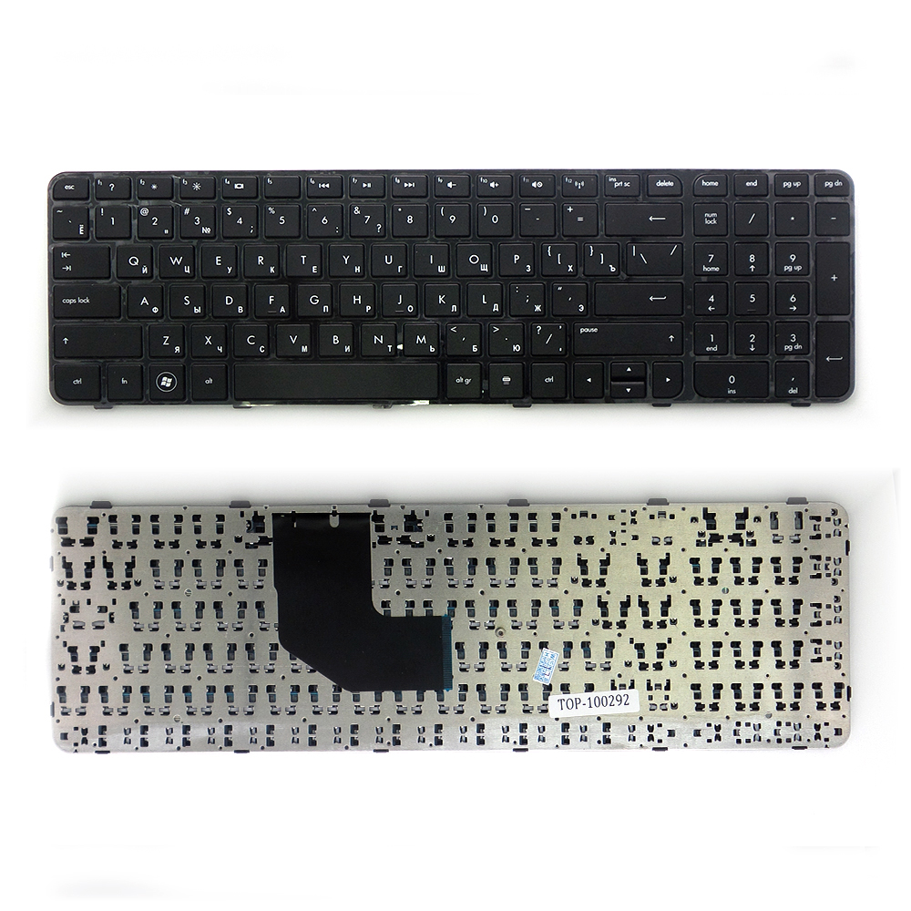 Купить оптом Клавиатура для ноутбука HP Pavilion G6-2000, G6-2100, G6-2200, G6-2300 Series. Плоский Enter. Черная, с черной рамкой. PN: SG-55100-XAA.