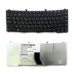 Клавиатура для ноутбука Acer TravelMate 2300, 2310, 2410, 4000, 8000 Series. Г-образный Enter. Черная, без рамки. PN: 90.4C507.00R