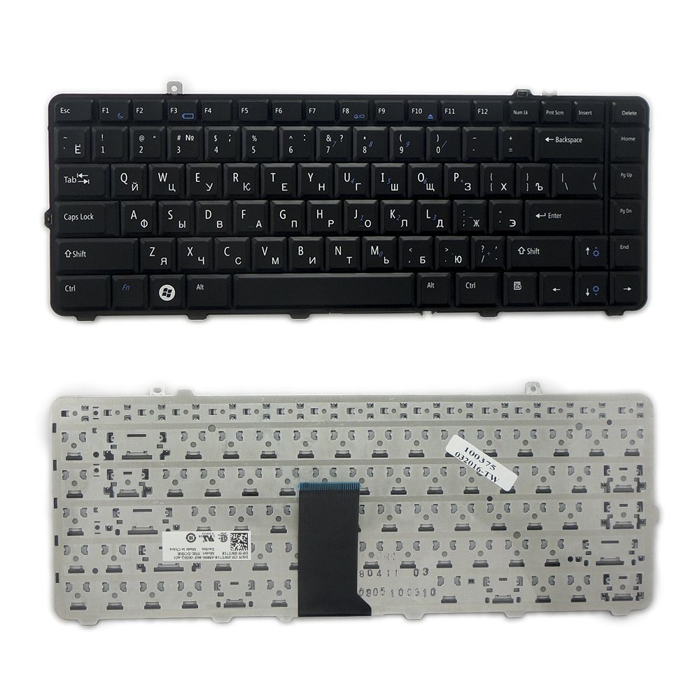 Купить оптом Клавиатура для ноутбука Dell Studio 1535, 1536, 1555 Series. Плоский Enter. Черная, без рамки. PN: NSK-DCL0R.