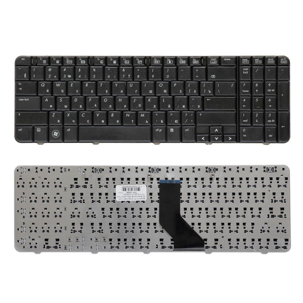 Купить оптом Клавиатура для ноутбука HP Compaq Presario CQ60, G60, CQ60-101er Series. Плоский Enter. Черная, без рамки. PN: PK13CQ60150.