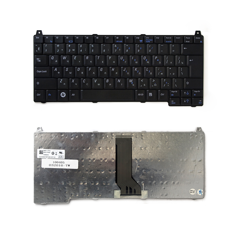 Купить оптом Клавиатура для ноутбука Dell Vostro 1710, 1720 Series. Плоский Enter. Черная, без рамки. PN: V081702AS.