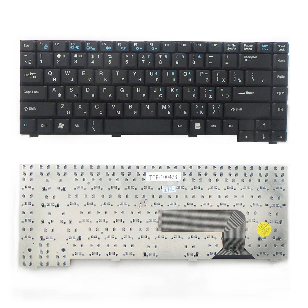 Купить оптом Клавиатура для ноутбука Fujitsu-Siemens Amilo PA1510, PA2510, PI2515 Series. Плоский Enter. Черная, без рамки. PN: 71GL51242-21.