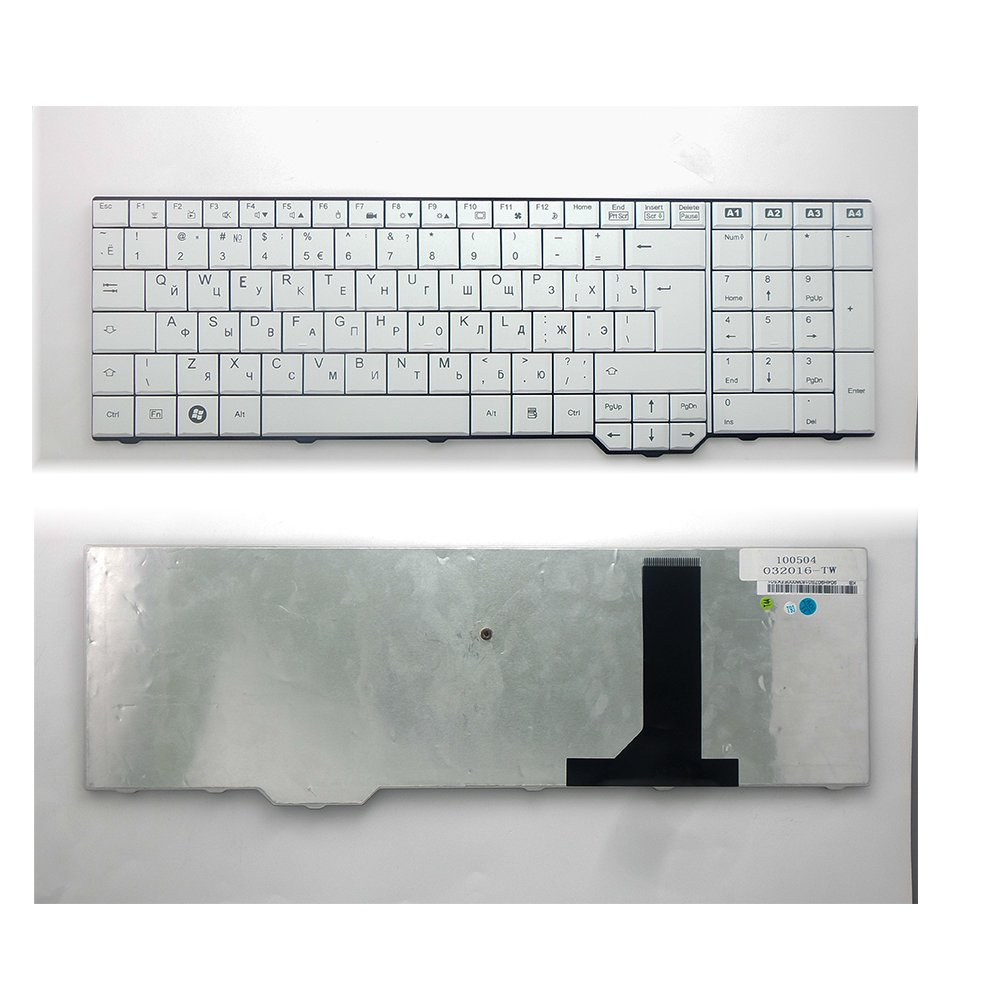 Купить оптом Клавиатура для ноутбука Fujitsu-Siemens Amilo Xa3520, Xa3530 Series. Г-образный Enter. Белая, без рамки. PN: V080329DK4.