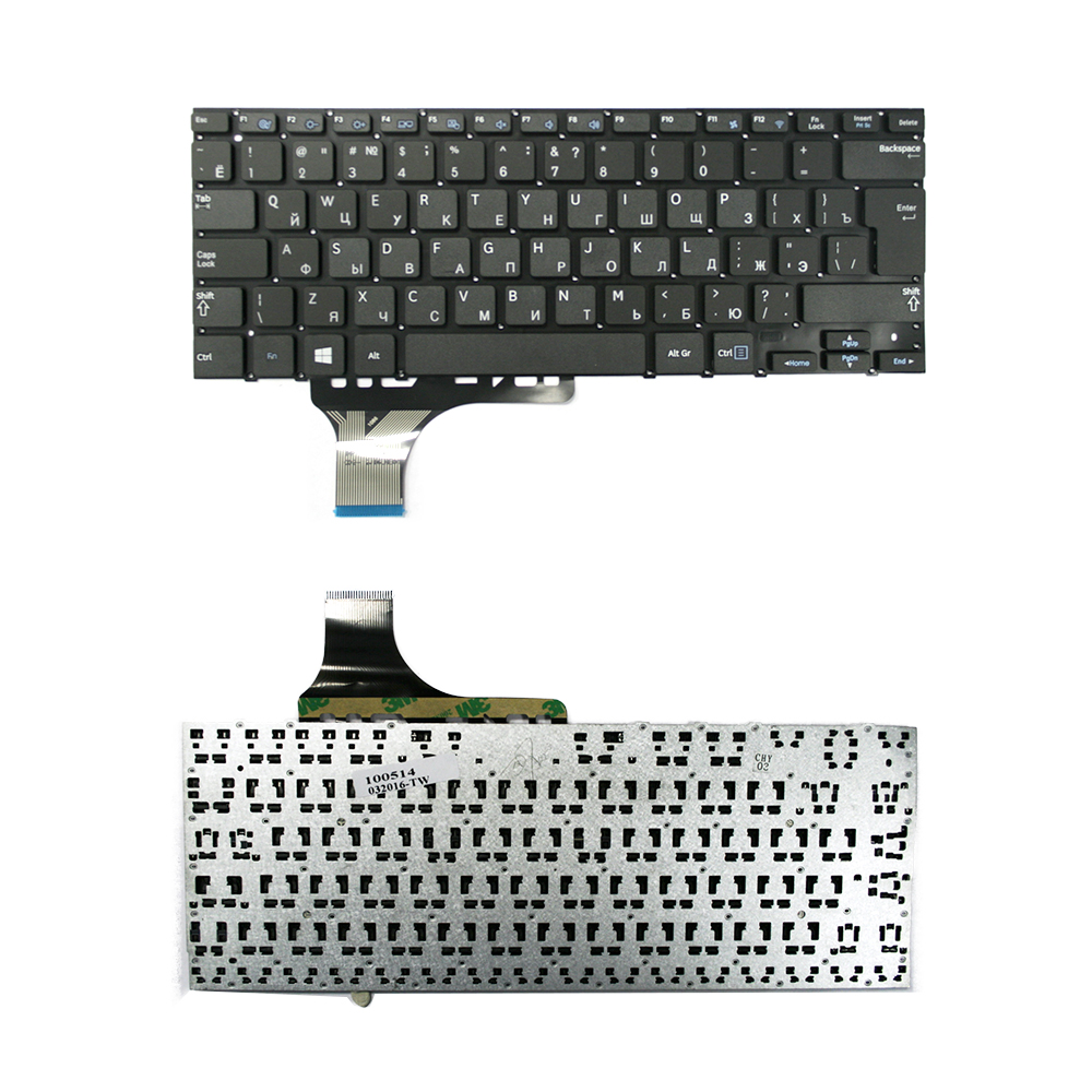 Купить оптом Клавиатура для ноутбука Samsung NP530U3B, NP530U3B-A02RU, NP530U3B-A03RU Series. Г-образный Enter. Черная, без рамки. PN: BA59-03254C.