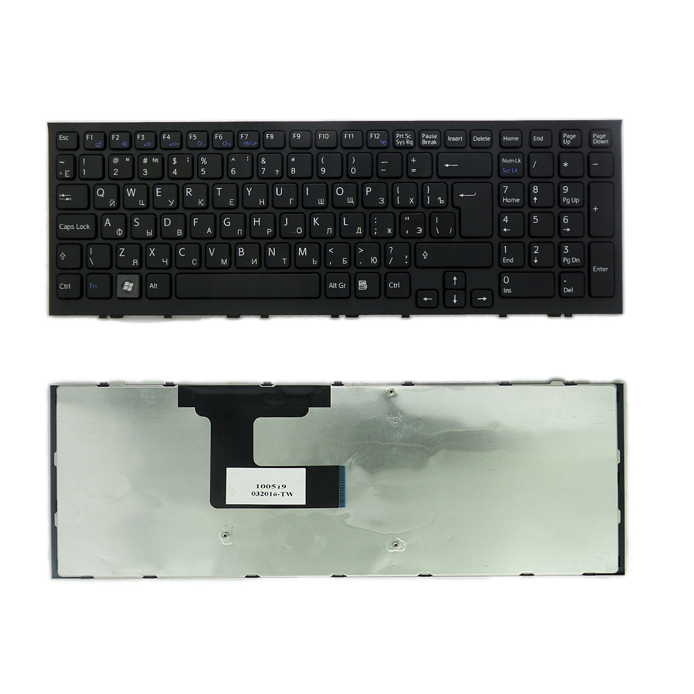Купить оптом Клавиатура для ноутбука Sony Vaio VPC-EL Series. Г-образный Enter. Черная, с черной рамкой. PN: 148969261.