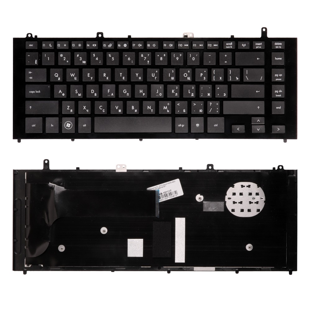 Купить оптом Клавиатура для ноутбука HP Probook 4320s, 4321s, 4325s. Плоский Enter. Черная, с рамкой. PN: NSK-HP0SQ.
