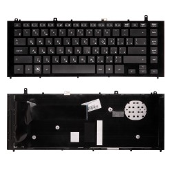 Клавиатура для ноутбука HP Probook 4320s, 4321s, 4325s. Плоский Enter. Черная, с рамкой. PN: NSK-HP0SQ.
