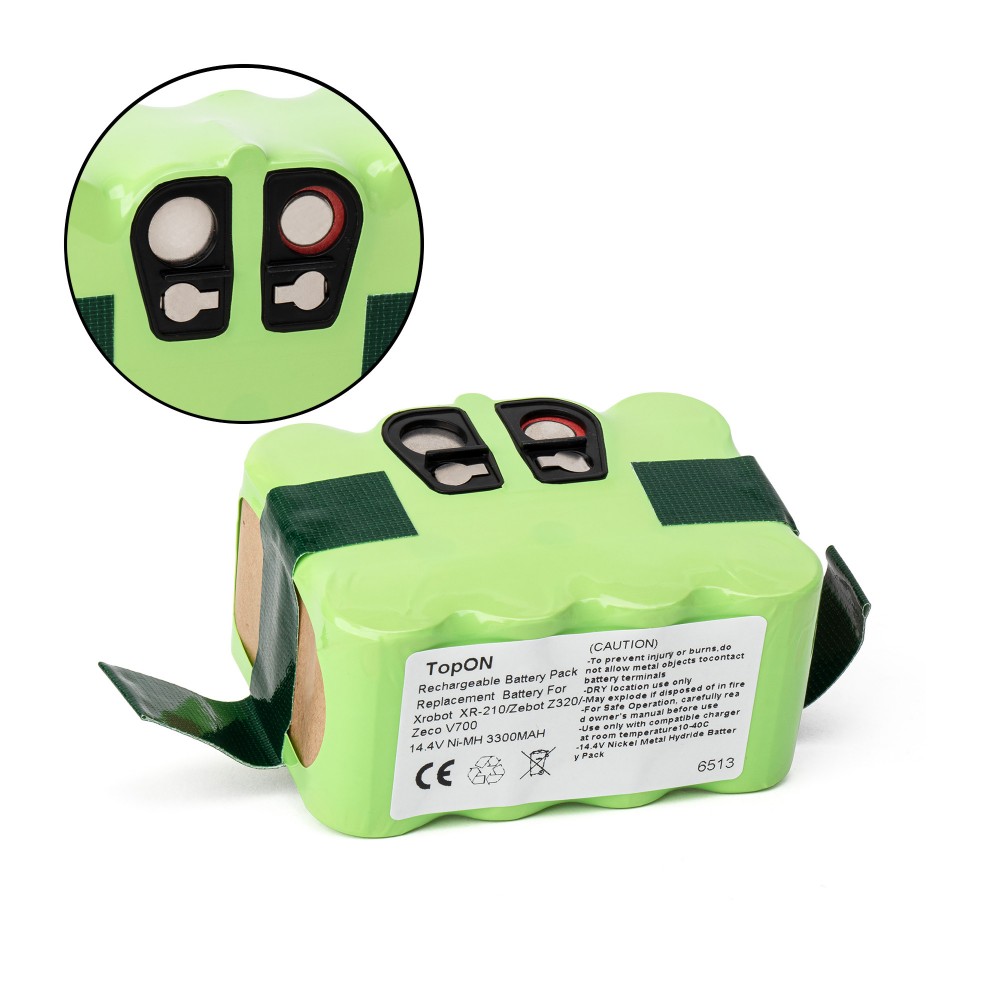 Аккумулятор TopON TOP-XRBT для робота-пылесоса 14.4V 3300mAh Ni-MH. PN: YX-NI-MH-022144, NS3000D03X3.