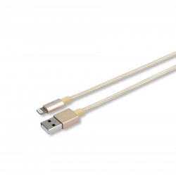 Кабель Lightning MFi для поключения к USB Apple iPhone X, iPhone 8 Plus, iPhone 7 Plus, iPhone 6 Plus, iPad. Замена: MD818ZM/A, MD819ZM/A. Золотой.