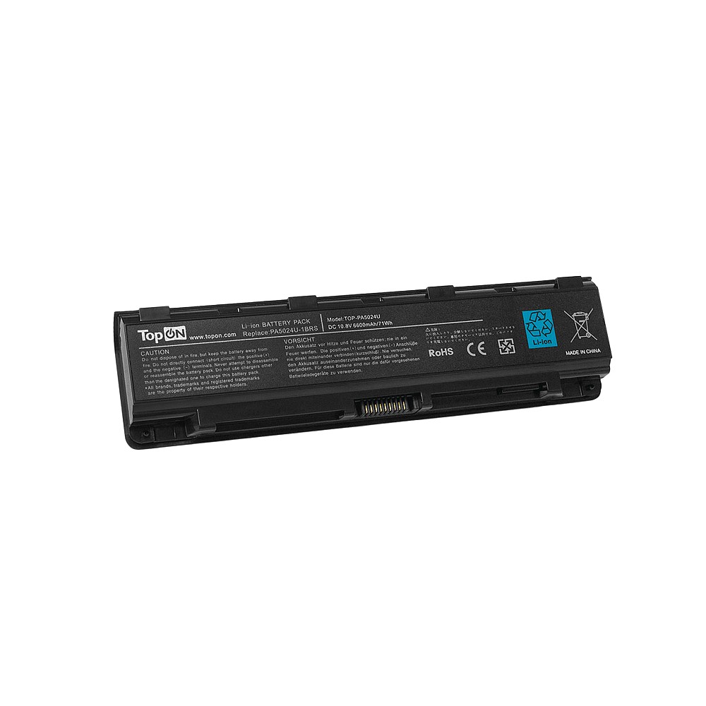 Купить оптом Аккумулятор для ноутбука Toshiba Satellite C50, C840, L875, M800, P800, S855 Series. 10.8V 6600mAh 71Wh, усиленный. PN: PA5023, PA5024U.