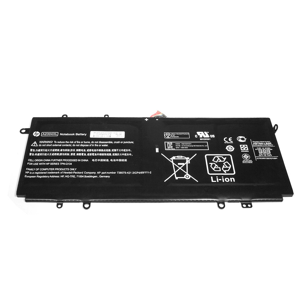 Купить оптом Аккумулятор для ноутбука HP 14-q000 (14-G1) Chromebook Series. 7.5V 6750 mAh. PN: 738075-421, A2304XL, HSTNN-LB5R