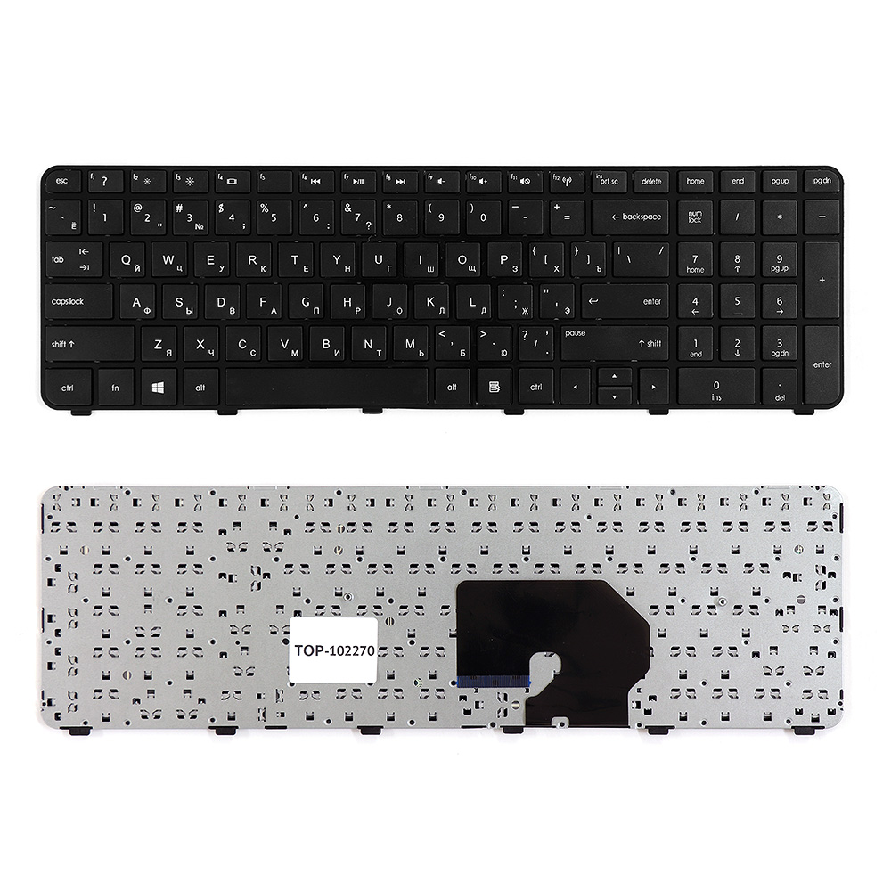Купить оптом Клавиатура для ноутбука HP Pavilion DV7-6000, DV7-6100 Series. Плоский  Enter. Черная, с черной рамкой. PN: 2B-03916W600.
