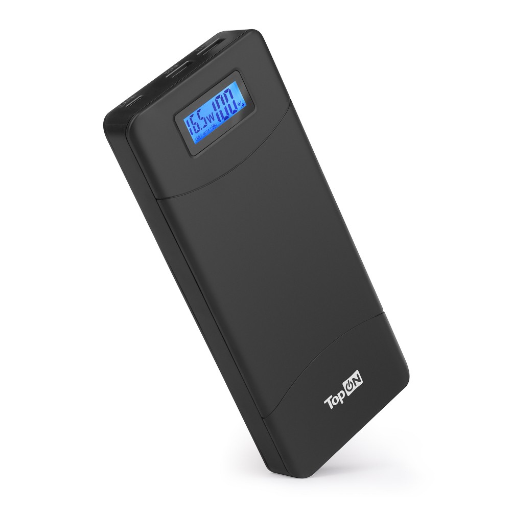 Купить оптом Внешний аккумулятор TopON TOP-X100 96000mAh USB Type-C PD 60W, USB1 QC3.0, USB2 12W, 2 авторозетки 180W, фонарь, защита от брызг, LiFePO4. Черный