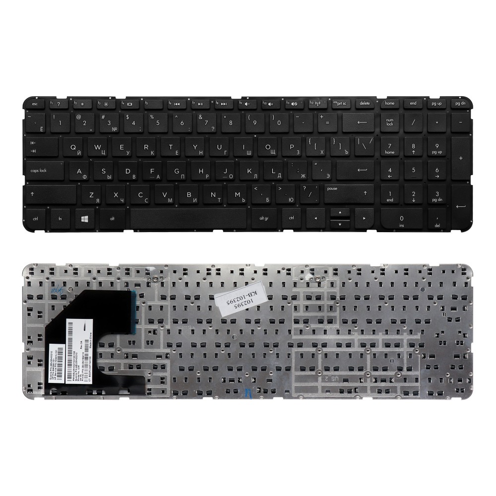 Купить оптом Клавиатура для ноутбука HP Pavilion Envy 15-B, 15T-B, 15-B000 Series. Плоский Enter. Черная, без рамки. PN: AEU36700010.
