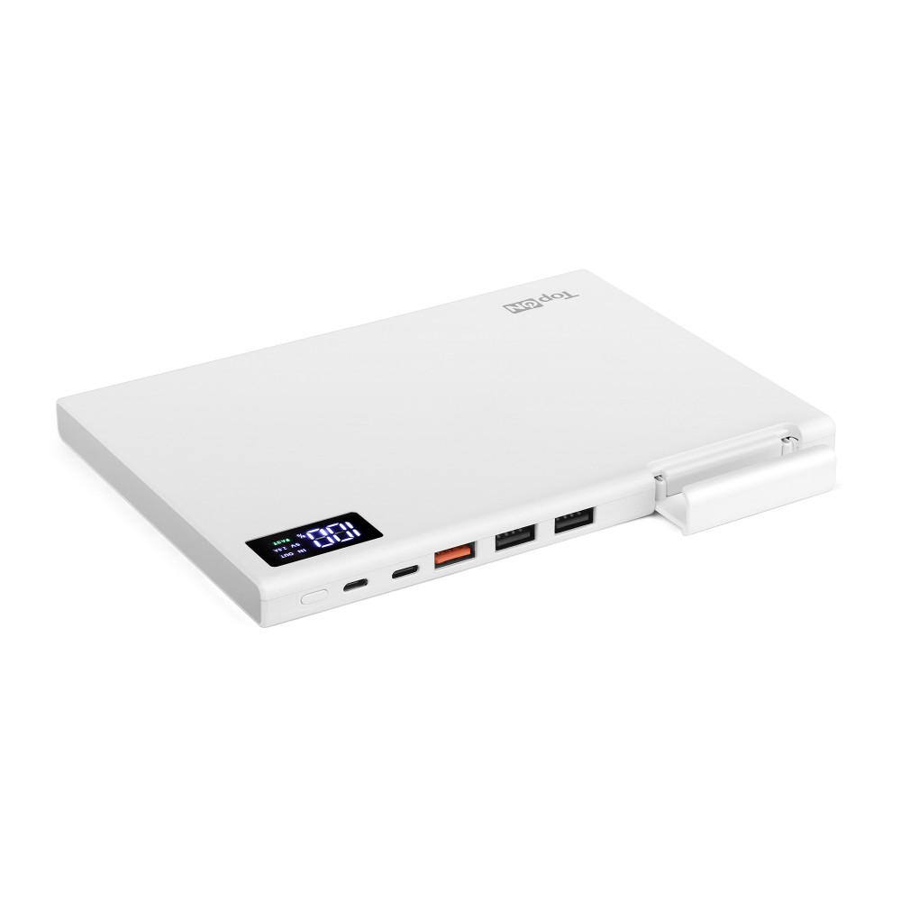Купить оптом Внешний аккумулятор TopON TOP-MAX2 30000mAh QC3.0, Power Delivery. USB Type-C, MicroUSB, 3 USB и кредл. Белый