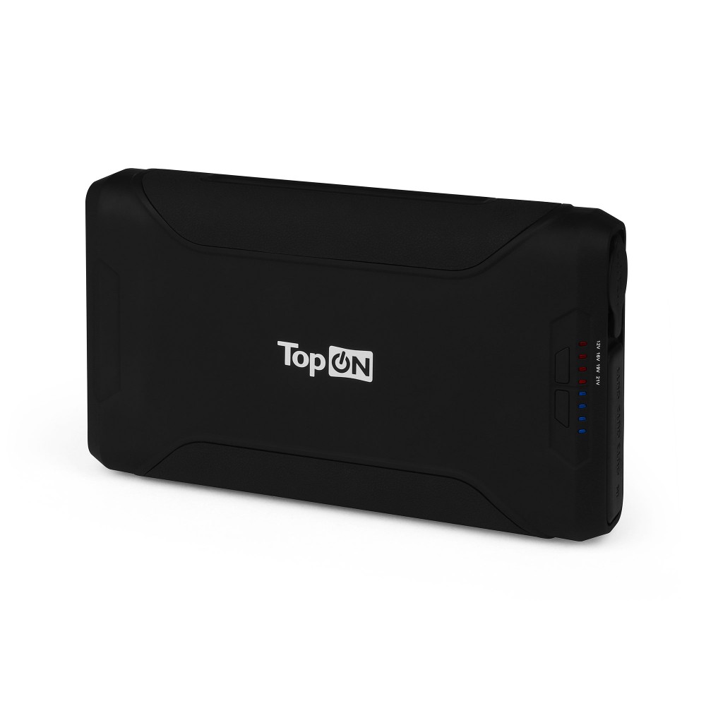 Купить оптом Внешний аккумулятор TopON TOP-X72 72000mAh 2 USB-порта, автомобильная розетка 180W, набор для зарядки ноутбуков, аварийный свет, фонарь. Черный