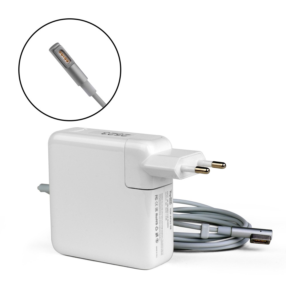 Купить оптом Блок питания TopON для MacBook Pro 18.5V 4.6A (MagSafe) 85W MA458GA TOP-AP85-08