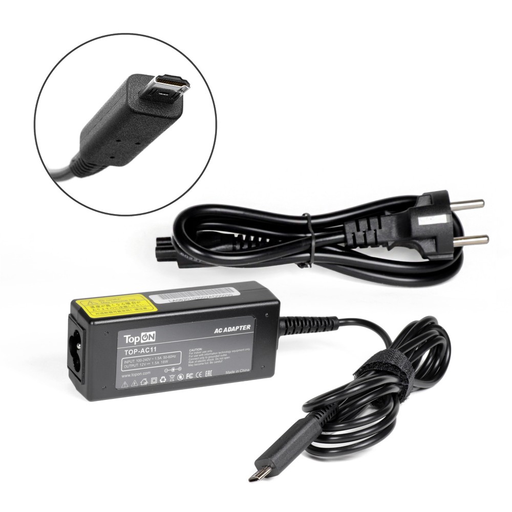 Купить оптом Блок питания TopON для Acer 12V 1.5A (Acer Micro USB) 18W AK.018AP.033 TOP-AC11-2