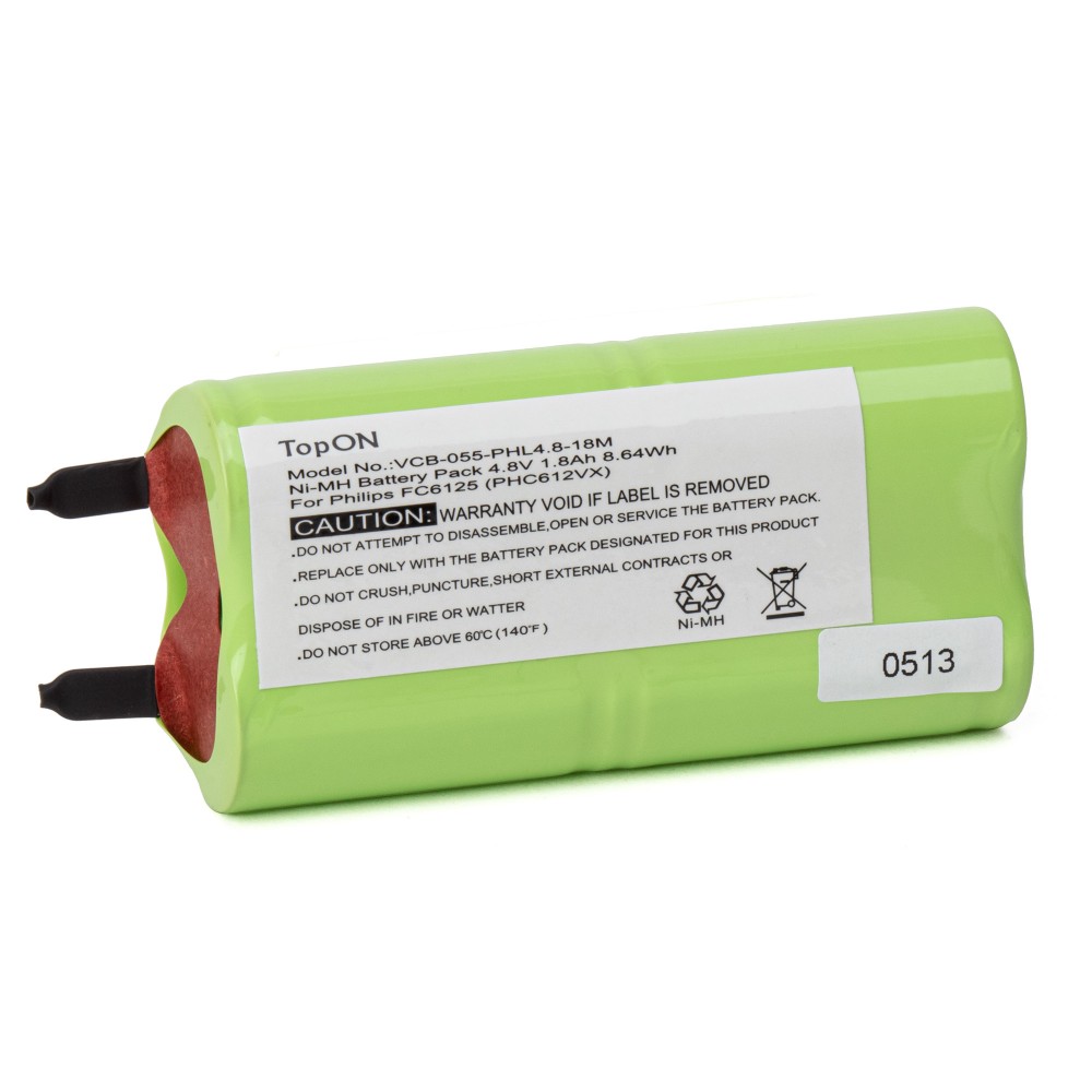 Купить оптом Аккумулятор для электровеника Philips FC6125. 4.8V 1800mAh Ni-MH. PN: PHC612VX, TOP-FC-18