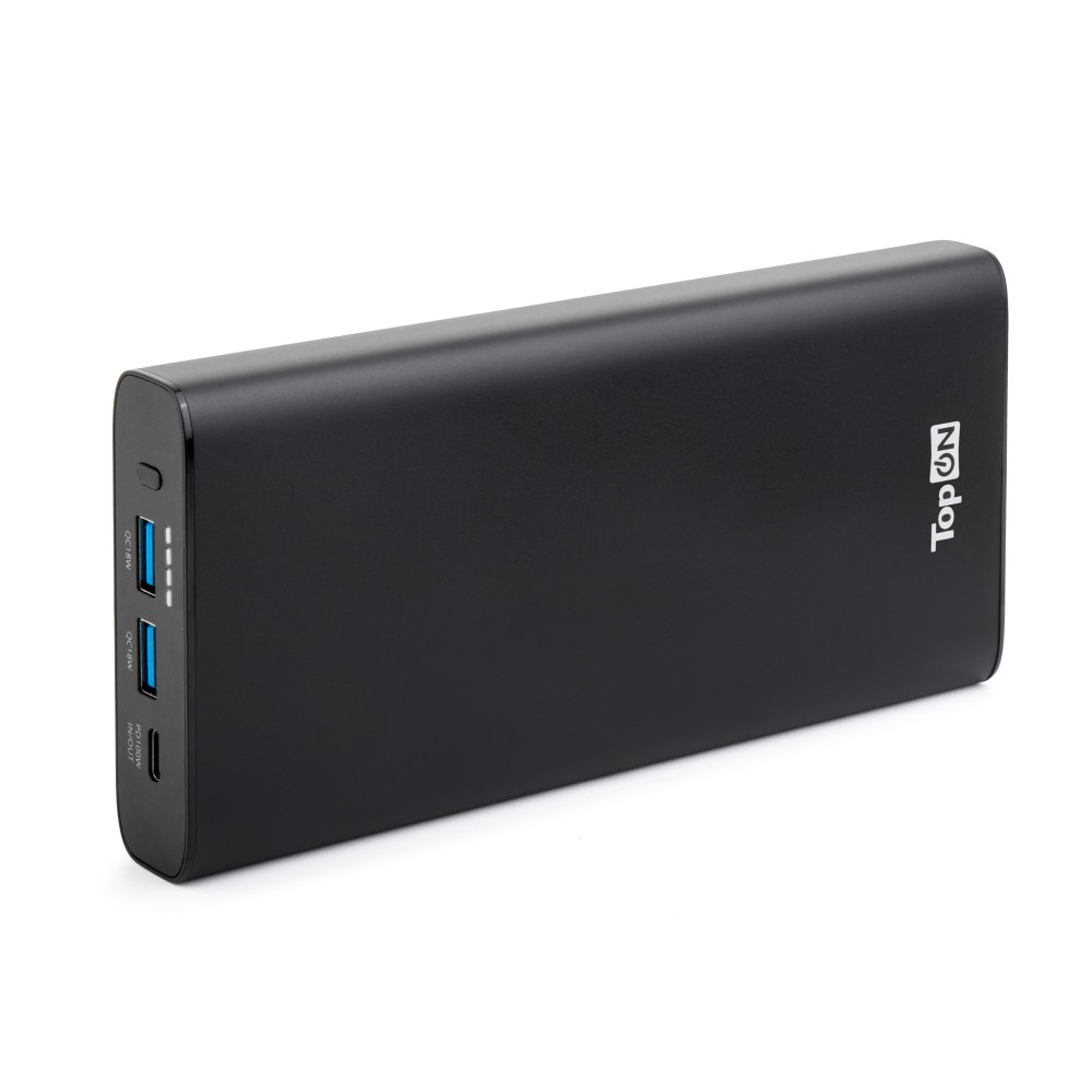 Купить оптом Внешний аккумулятор TopON TOP-T100 26800mAh (96.48Wh) Type-C PD 100W , 2 USB QC3.0 18W, корпус алюминий черный