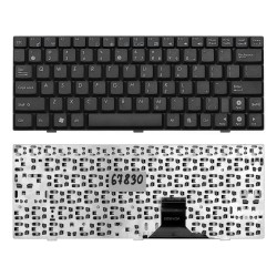 Клавиатура для ноутбука Asus Eee PC 1000, 1000H, 1000HA, 1000HC, 1000HD Series. Плоский Enter. Черная без рамки.