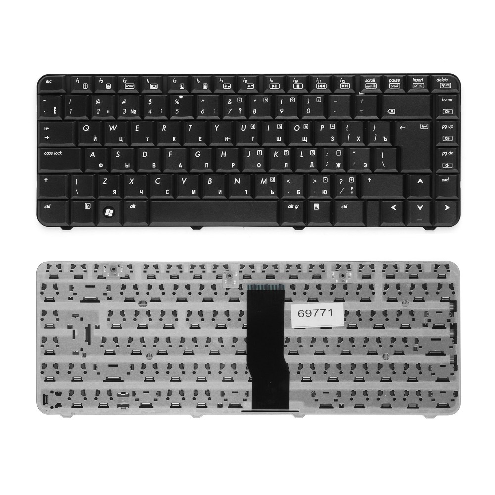 Купить оптом Клавиатура для ноутбука HP G50, Compaq Presario CQ50 Series. Г-образный Enter. Черная, без рамки. PN: NSK-H5401, 9JN8682401.