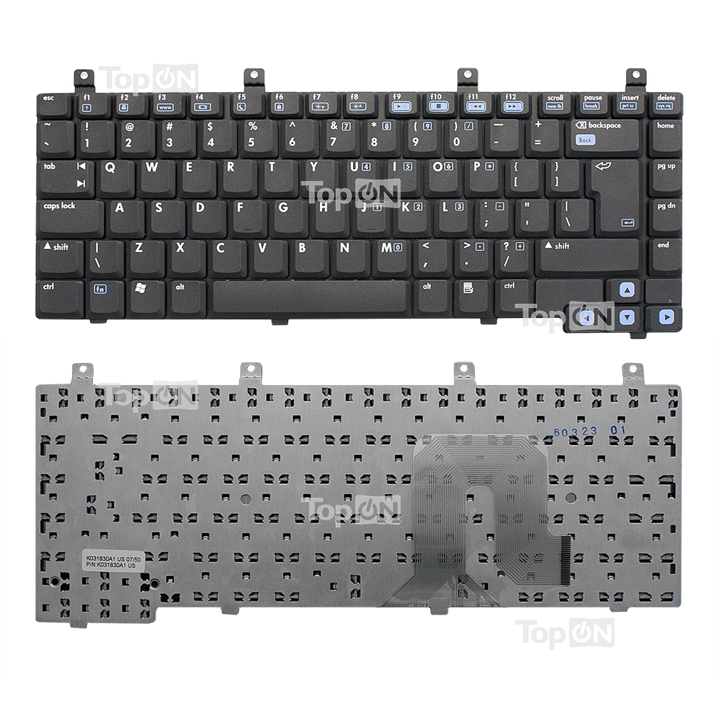 Купить оптом Клавиатура для ноутбука HP Pavilion DV4000, Compaq Presario V4000 Series. Г-образный Enter. Черная, без рамки. PN: NSK-H3K0R.