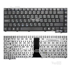 Клавиатура для ноутбука Asus F2, F3, Z53S Series. (28pin). Г-образный Enter. Черная, без рамки. PN: K012462A1.
