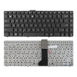 Клавиатура для ноутбука Asus K46CM, S46C, K46C, K46, 46CB, K46CA, S46 Series. Плоский Enter. Черная, без рамки. PN: 0KNB0-4104RU00