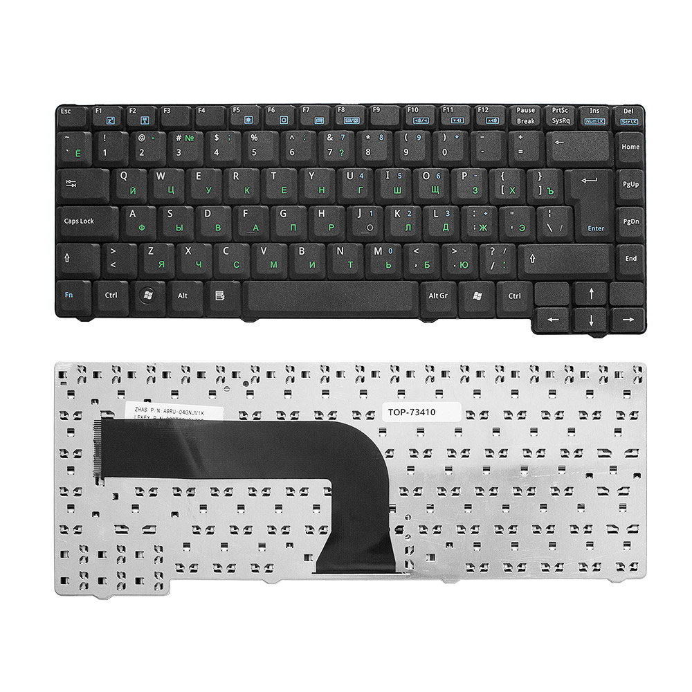 Купить оптом Клавиатура для ноутбука Asus A9R, A9Rp, A9T, X50, X50C, X50M, X50N Series. Г-образный Enter. Черная, без рамки. PN: NSK-U500R.