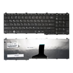 Клавиатура для ноутбука Toshiba Satellite C650, C655, C655D, C660, L650, L655, L670, L675 Series. Плоский Enter. Черная, без рамки. PN: NSK-TN0GQ.