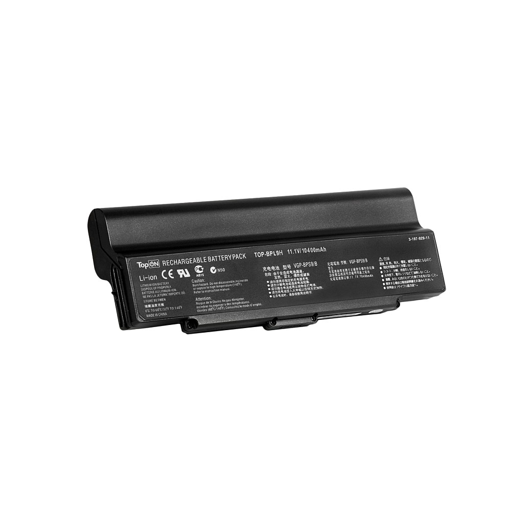 Аккумулятор, батарея для ноутбука Sony Vaio VGN-AR, VGN-CR, VGN-NR, VGN-SZ Series. 11.1V 10400mAh 115Wh, усиленный. PN: VGP-BPS9, VGP-BPS9B. Гарантия 12 мес.