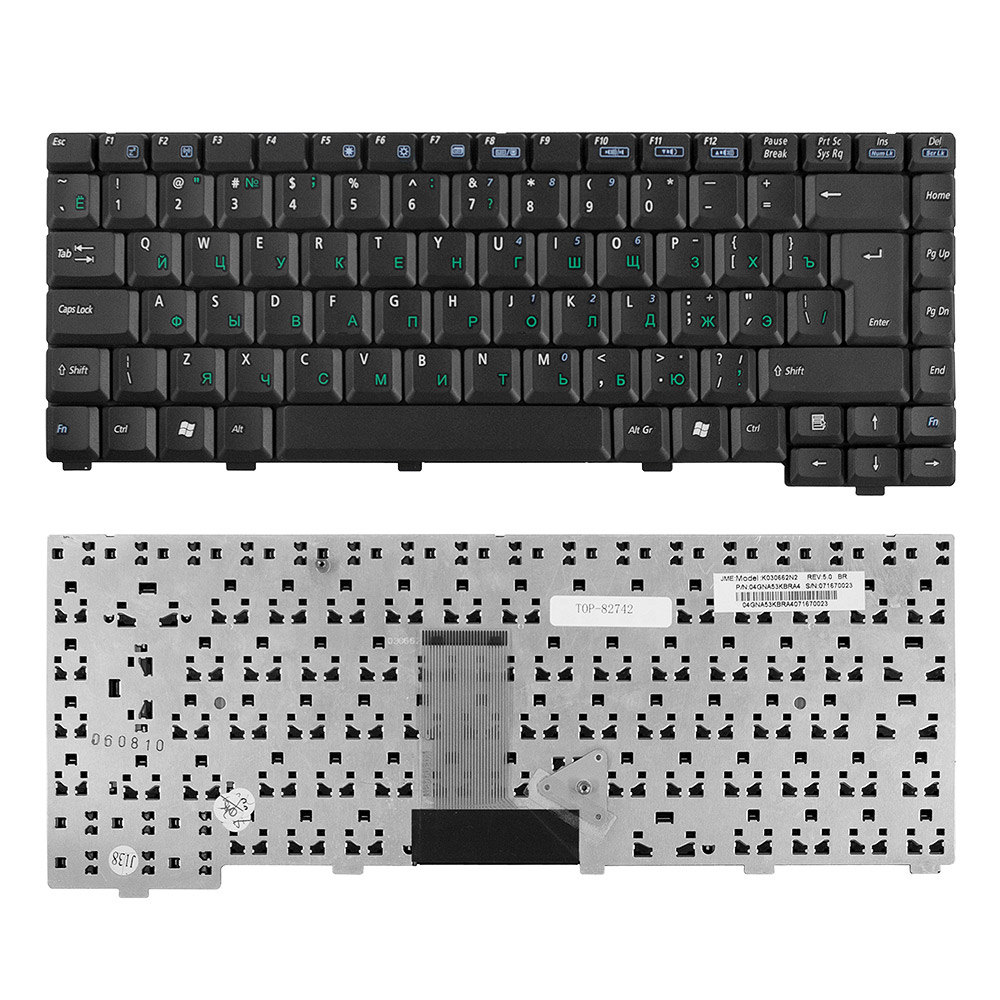 Купить оптом Клавиатура для ноутбука Asus A3000, A6, G1S, Z9 Series. Г-образный Enter. Черная, без рамки. PN: K000962V1.
