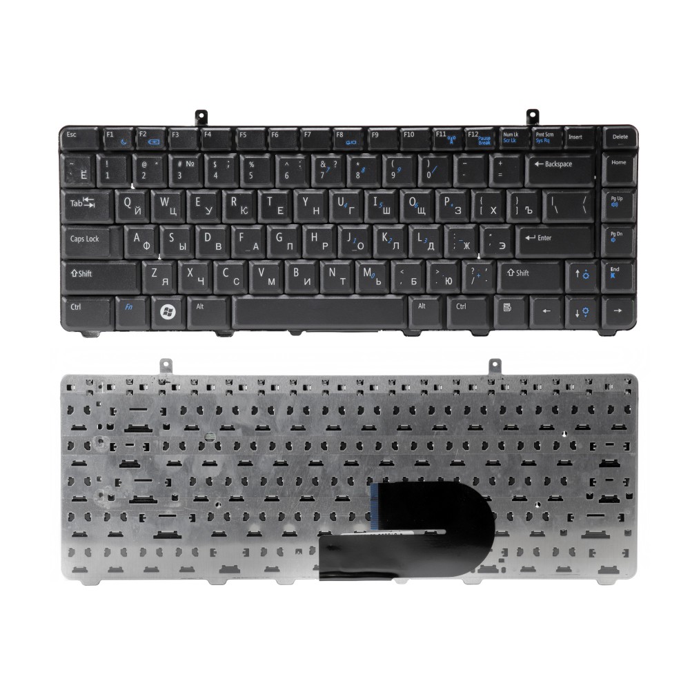 Купить оптом Клавиатура для ноутбука Dell Vostro A840, A860, 1014, 1015, 1088 Series. Плоский Enter. Черная, без рамки. PN: NSK-DCK0R.
