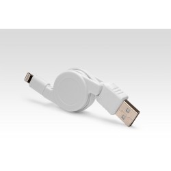 Выдвижной Lightning для подключения к USB Apple iPhone X, iPhone 8 Plus, iPhone 7 Plus, iPhone 6 Plus, iPad, iPod. Замена MD818ZM/A, MD819ZM/A. Белый.