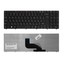 Клавиатура для ноутбука Packard Bell Easynote DT85, LJ61, LJ63, LJ65, LJ67, LJ71 Series. Г-образный Enter. Черная, без рамки. PN: MP-07F33SU-4424H.