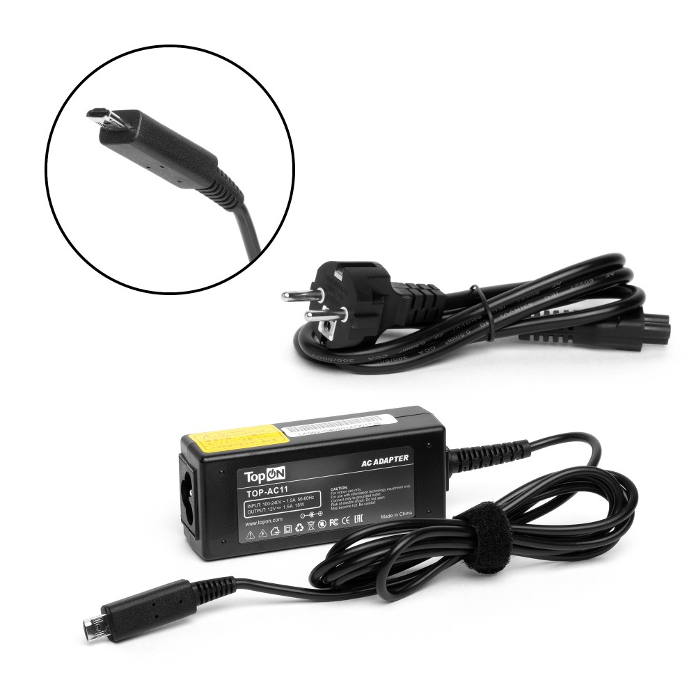 Купить оптом Блок питания TopON для Acer 12V 1.5A (Acer Micro USB) 18W AK.018AP.033 TOP-AC11