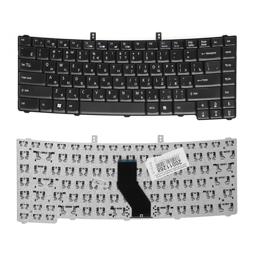 Купить оптом Клавиатура для ноутбука Acer Extensa 4120, 4130, 4220, 4230 Series. Плоский Enter. Черная, без рамки. PN: MP07A16S0-4421.