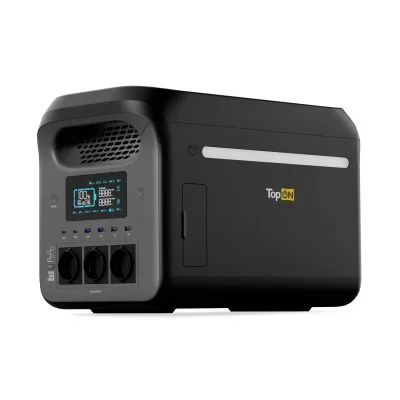 Портативная электростанция TopON TOP-H1800 1229Wh LFP 1800 Вт, 3 розетки 220 В, DC и авторозетка 12.6 В, 2 Type-C 100 Вт, 4 USB, EPS, Wi-Fi Bluetooth