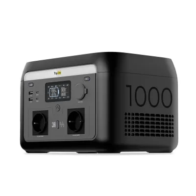 Портативная электростанция TopON TOP-H1000 614.4Wh LFP 1000 Вт, 2 розетки 220 В, авторозетка 12.6 В, 2 Type-C 100 Вт, 2 USB, EPS, Wi-Fi/Bluetooth